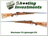 Winchester Model 70 Laminate Lightweight 270 Exc Cond - 1 of 4