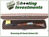 Browning A5 Ducks Unlimited Sweet Sixteen NIC! - 1 of 4