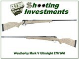 Weatherby Mark V Ultra-Lightweight 270 Wthy 28in as new - 1 of 4