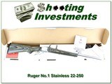 Ruger No.1 Stainless Laminate 22-250 Rem in box! - 1 of 4