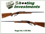 Ruger No.1 Red Pad 270 In XX Wood collector! - 1 of 4
