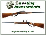 Ruger No.1 Liberty 243 Win pre-warning collector! - 1 of 4