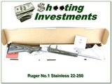 Ruger No.1 Stainless Laminate 22-250 Rem in box! - 1 of 4