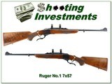 Ruger No.1 Red Pad Pre-Warning 7X57 Exc Cond - 1 of 4