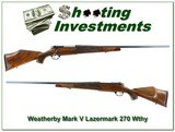 Weatherby Mark V Lazermark 270 Wthy Mag 26in - 1 of 4
