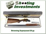 Browning Belgium Superposed 20 Gauge in box Exc Cond! - 1 of 4