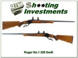 Ruger No.1 V 220 Swift Red Pad 26in Exc Cond - 1 of 4