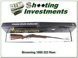 Browning 1885 Low Wall in harder to find 223 Rem in box! - 1 of 4