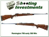 Remington 700 BDL early pressed checking 300 Win Mag Stainless - 1 of 4