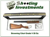 Browning Citori Grade 5 Hand Engraved collector ANIB 20 Ga Skeet - 1 of 4