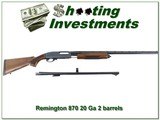 Remington 870 Enhanced Receiver 20 Ga 2 barrels - 1 of 4