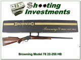 Browning Model 78 HB 22-250 Rem near new in BOX - 1 of 4