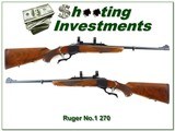 Ruger No.1 Sporter 270 Win Red Pad nice wood! - 1 of 4