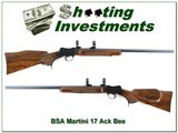 BSA Martini Custom Rifle Shop 17 Ackley Bee XX Wood! - 1 of 4