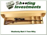 Weatherby Mark V Custom Shop 7mm 26in in box w/ factory scope! - 1 of 4