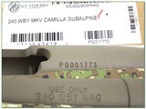 Weatherby Mark V Camilla Subalpine 240 Wthy Mag NIB - 4 of 4