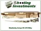 Weatherby Mark V Arroyo RC (Range Certified) 270 Wthy NIB - 1 of 4