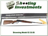 Browning Model 53 Deluxe 32-20 near new in box! - 1 of 4