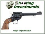 Ruger Single Six 3 Screw Revolver 6.5" 1968 near new 22 Mag - 1 of 4