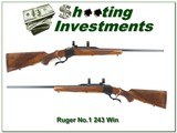 Ruger No.1 B 1976 Liberty 243 Winchester Red Pad! - 1 of 4