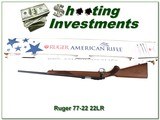 Ruger 77/22 22LR early model hard butt plate gun - 1 of 4