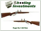 Ruger No.1 Stainless Walnut rare 223 near new - 1 of 4