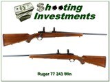 Ruger 77 Red Pad pre-warning 243 Win Exc Cond! - 1 of 4