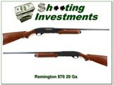 Remington 870 Wingmaster 1960 made 20 Gauge 26in IC - 1 of 4