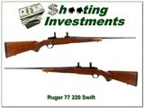 Ruger 77 220 Swift harder to find standard barrel beautiful wood! - 1 of 4