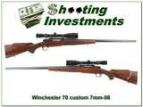 Winchester Model 70 Custom 7mm-08 Varmint Heavy barrel scope - 1 of 4
