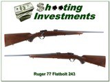 Ruger 77 Flatbolt 243 1968 FIRST YEAR pre-warning! - 1 of 4