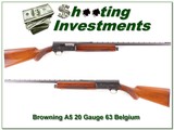 Browning A5 20 gauge 59 Belgium VR 26in IC! - 1 of 4