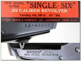 Ruger Single Six New Model early gun unfired in box 6.5in - 4 of 4