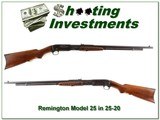 Remington Model 25 Pump 25-20 Rem Rare - 1 of 4