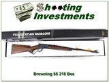 Browning Model 65 218 Bee new and unfired in Box! - 1 of 4