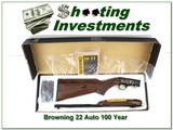 Browning 22 Auto 100 Year 22 LR Octagonal High Grade only 100 made! - 1 of 4