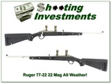 Ruger 77-22 22 Magnum All Weather Stainless Skeleton Zytel - 1 of 4