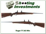 Ruger 77 243 Win earlier Red Pad Exc Cond! - 1 of 4