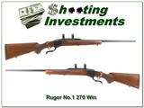 Ruger No.1 B in 270 Win pre-Warning Red Pad XX Wood! - 1 of 4
