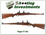 Ruger M77 International 243 Win Tang Safety - 1 of 4