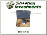 Smith & Wesson 34-1 2in pinned barrel 22LR in box! - 1 of 4
