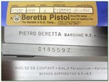 Beretta 92 SBC RARE Nickel Compact 9mm NIB! - 4 of 4