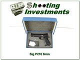 Sig Arms P210 S 9mm Swiss Made Exc Cond in box and Target Sights! - 1 of 4