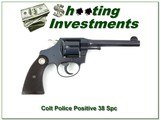 Colt Police Positive 38 S&W 5in 1940 top collector! - 1 of 4