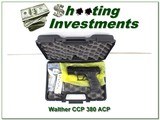 Walther CCP 380 Auto unfired in case with 2 magazines! - 1 of 4