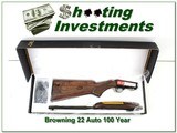Browning 22 Auto 100 Year 22 LR Octagonal High Grade only 100 made! - 1 of 4