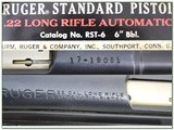 Ruger Mark 1 Standard 22LR 6 in unfired in box! - 4 of 4