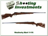 Weatherby Mark V Deluxe 416 Wthy Mag looks new! - 1 of 4
