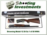 Browning Model 12 20 Ga 1 of 50 WWA 10 year Commemorative - 1 of 4