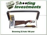 Browning 22 Auto 100 Year 22 LR Octagonal High Grade only 100 made! - 1 of 4